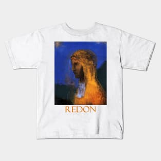 The Druidess (1893) by Odilon Redon Kids T-Shirt